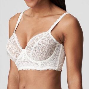 Prima Donna Lace Longline Bra in Cream